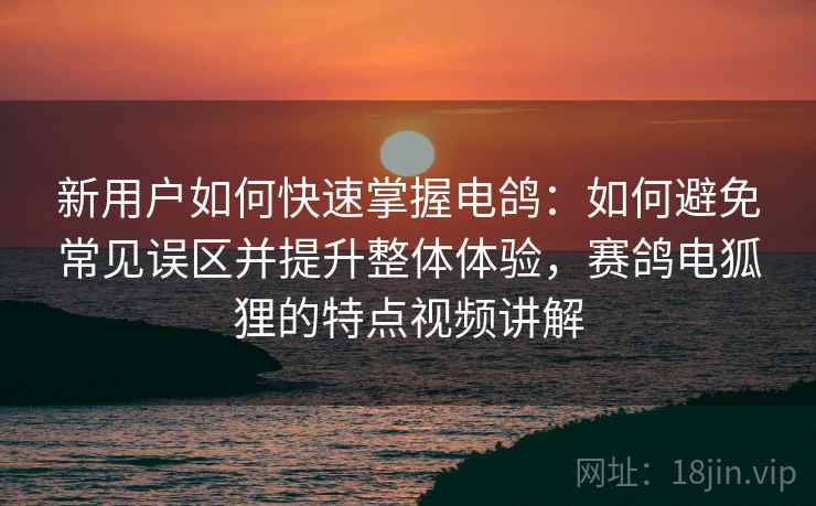 新用户如何快速掌握电鸽:如何避免常见误区并提升整体体验,赛鸽电狐狸的特点视频讲解 新用户如何快速掌握电鸽:如何避免常见误区并提升整体体验,赛鸽电狐狸的特点视频讲解