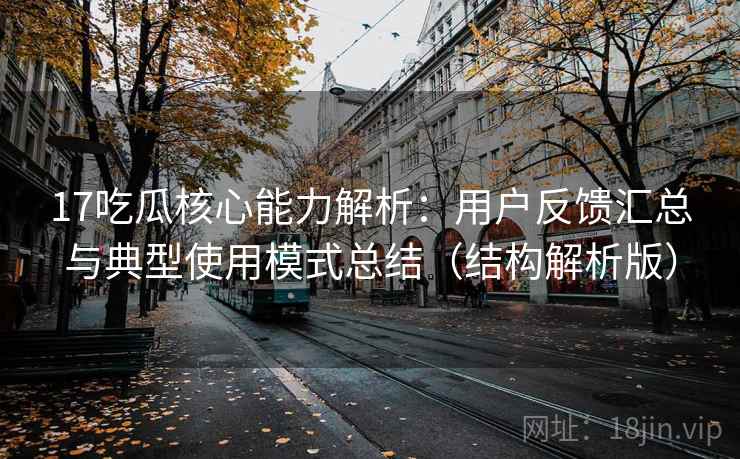 17吃瓜核心能力解析：用户反馈汇总与典型使用模式总结（结构解析版）