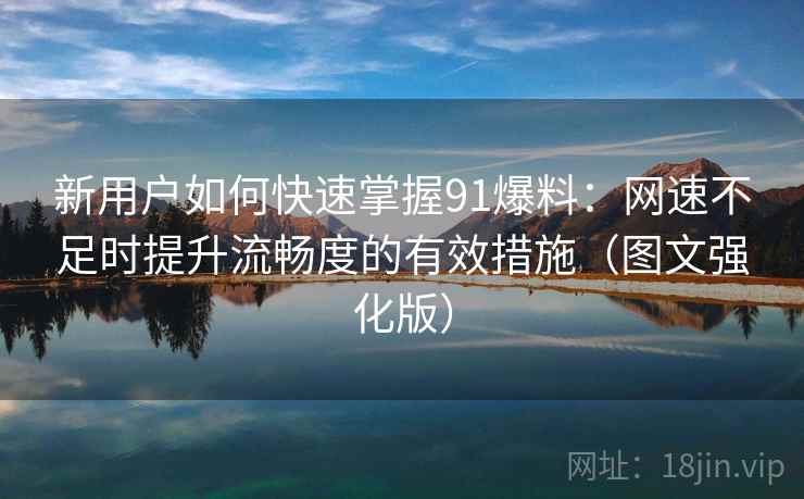 新用户如何快速掌握91爆料:网速不足时提升流畅度的有效措施(图文强化版) 新用户如何快速掌握91爆料:网速不足时提升流畅度的有效措施(图文强化版)