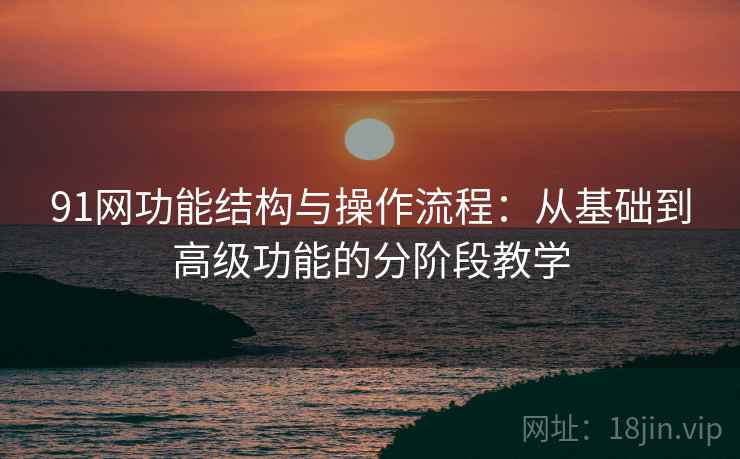 91网功能结构与操作流程：从基础到高级功能的分阶段教学
