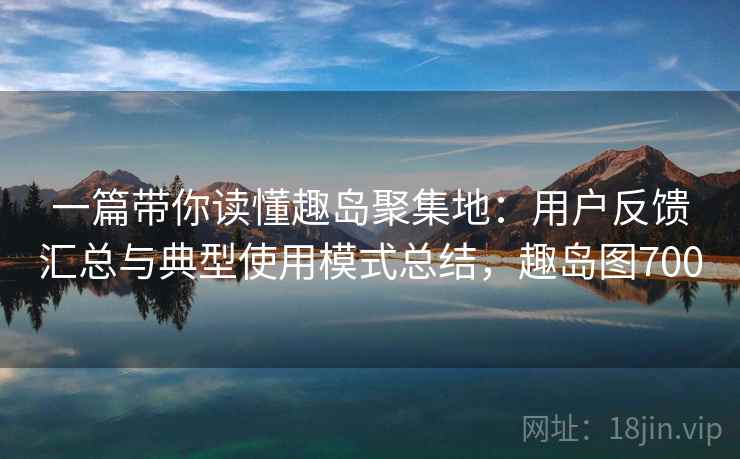 一篇带你读懂趣岛聚集地:用户反馈汇总与典型使用模式总结,趣岛图700 一篇带你读懂趣岛聚集地:用户反馈汇总与典型使用模式总结,趣岛图700