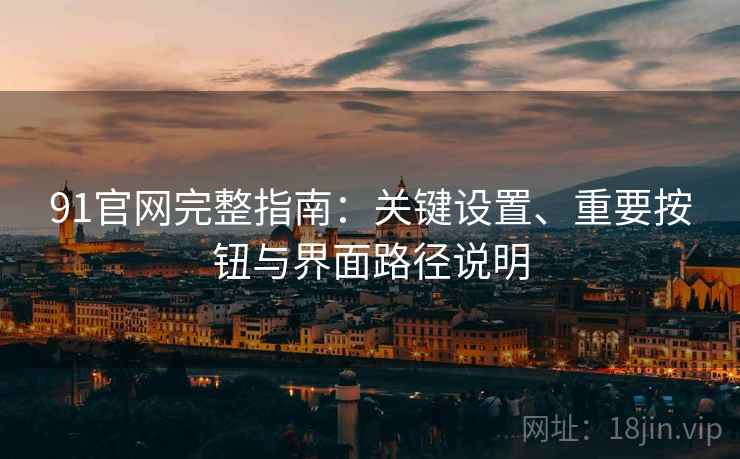 91官网完整指南:关键设置、重要按钮与界面路径说明 91官网完整指南:关键设置、重要按钮与界面路径说明