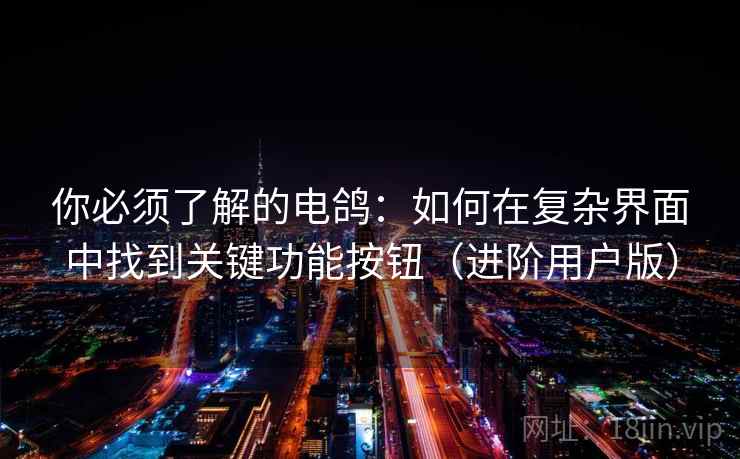 你必须了解的电鸽：如何在复杂界面中找到关键功能按钮（进阶用户版）
